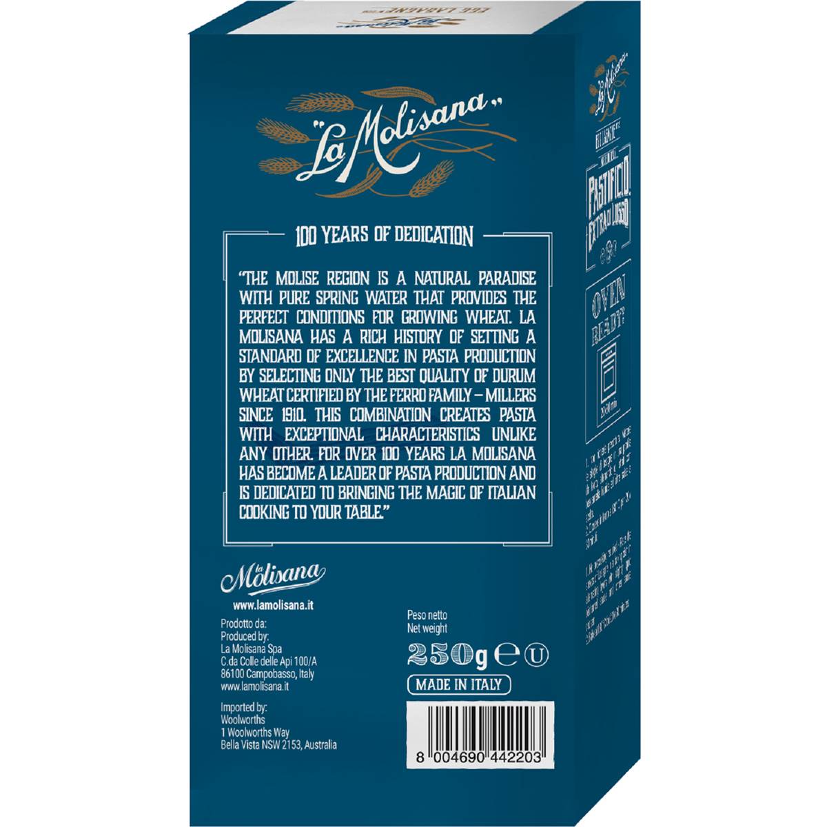 La Molisana Pastificio Extra Di Lusso Egg Lasagne 250G