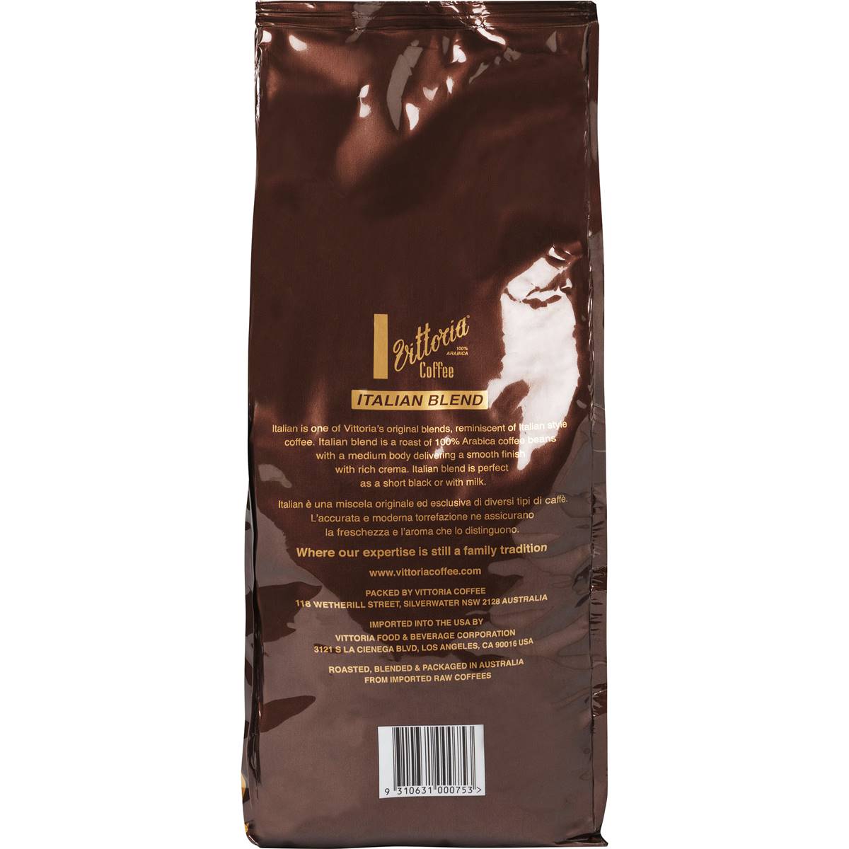 Vittoria Italian Coffee Beans 1kg
