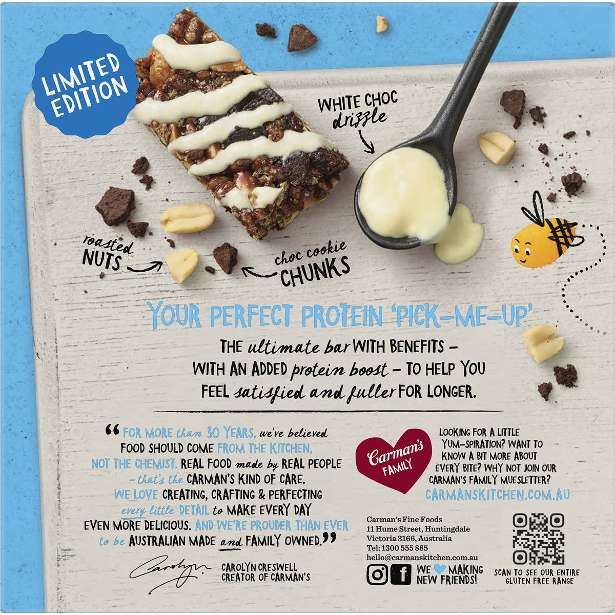 Carman's Protein Bars Cookies & Cream Limited Edition 5 pack