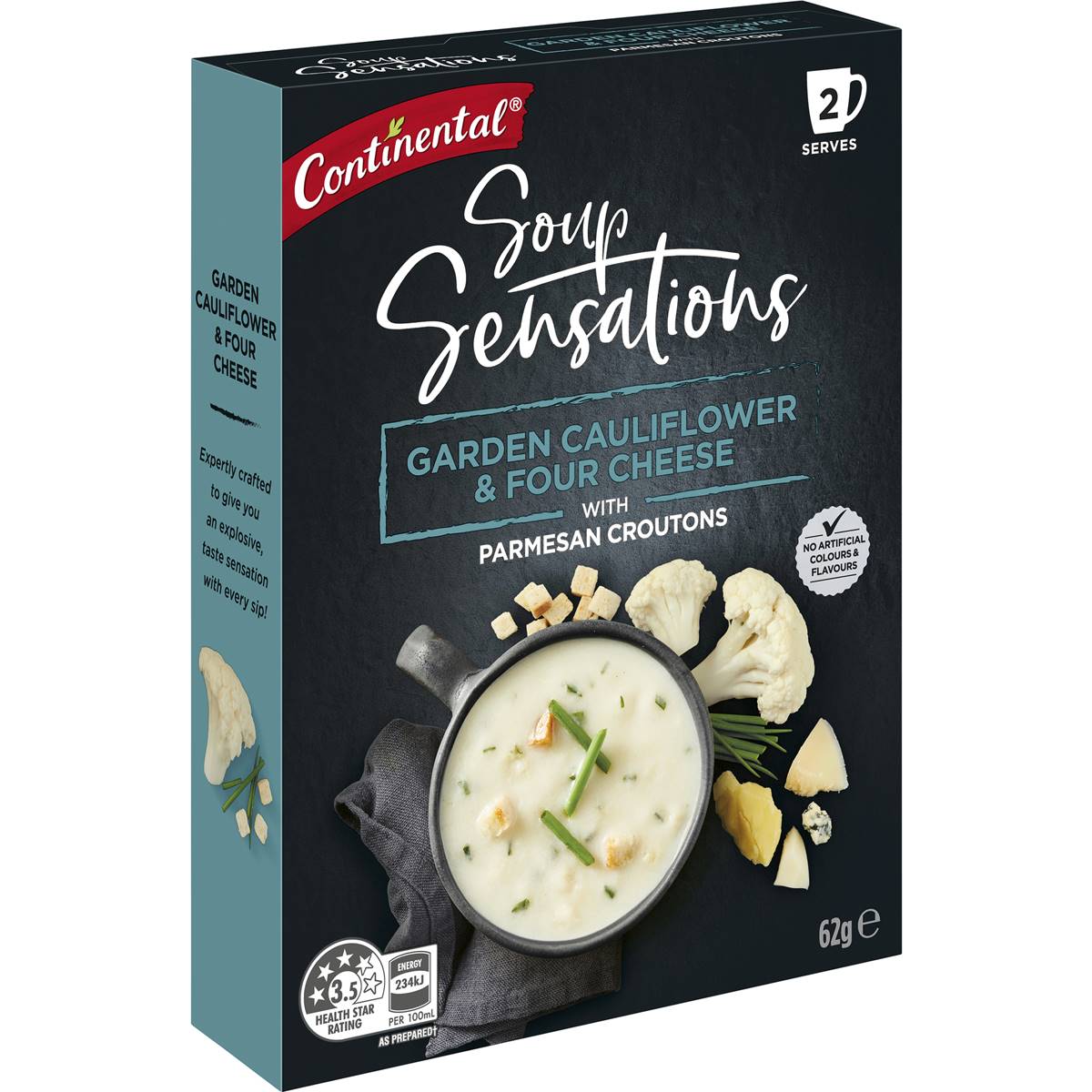 Continental Soup Sensations Garden Cauliflower & Four Cheese 31g x 2 pack