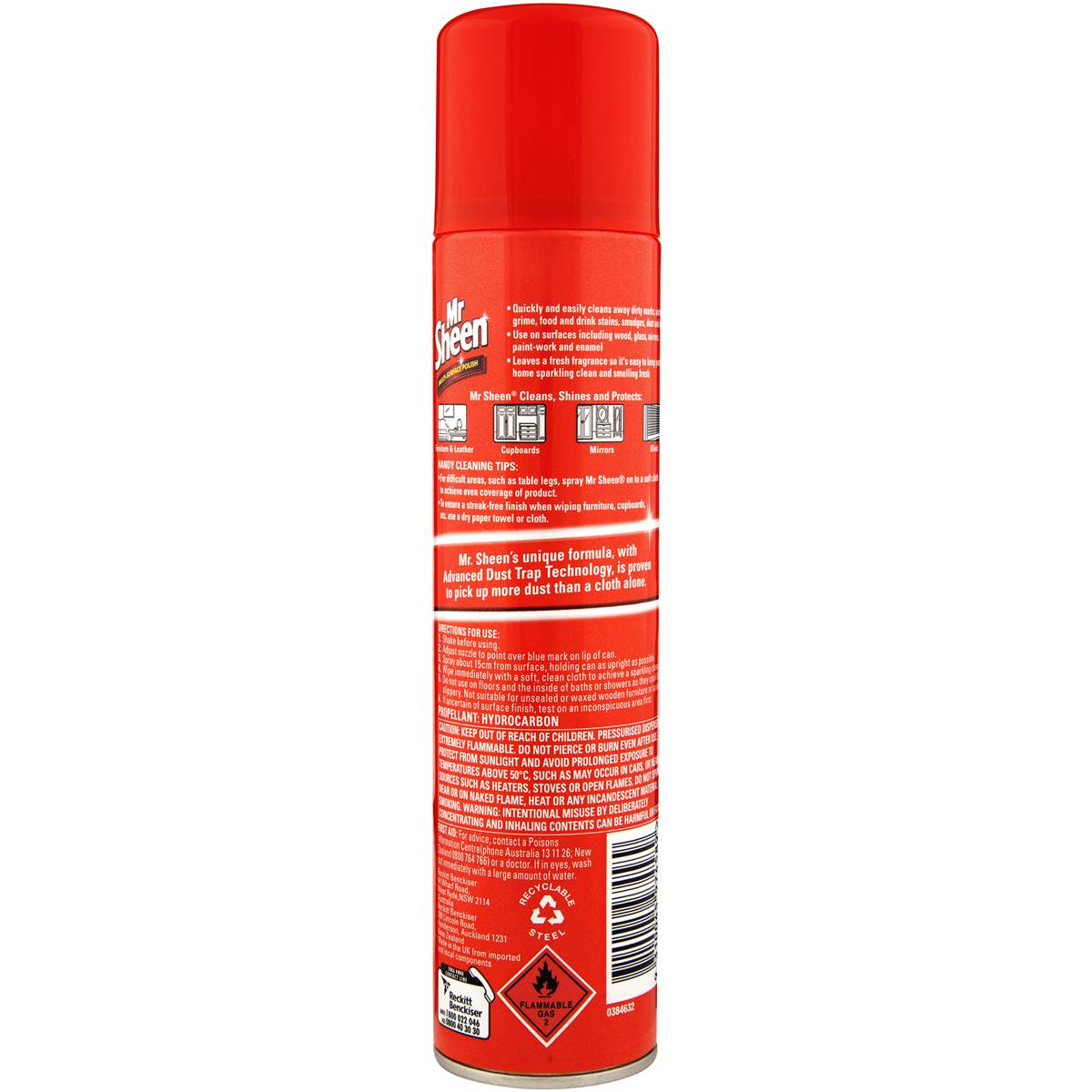 Mr Sheen Aerosol Multi Surface Polish Regular 250g