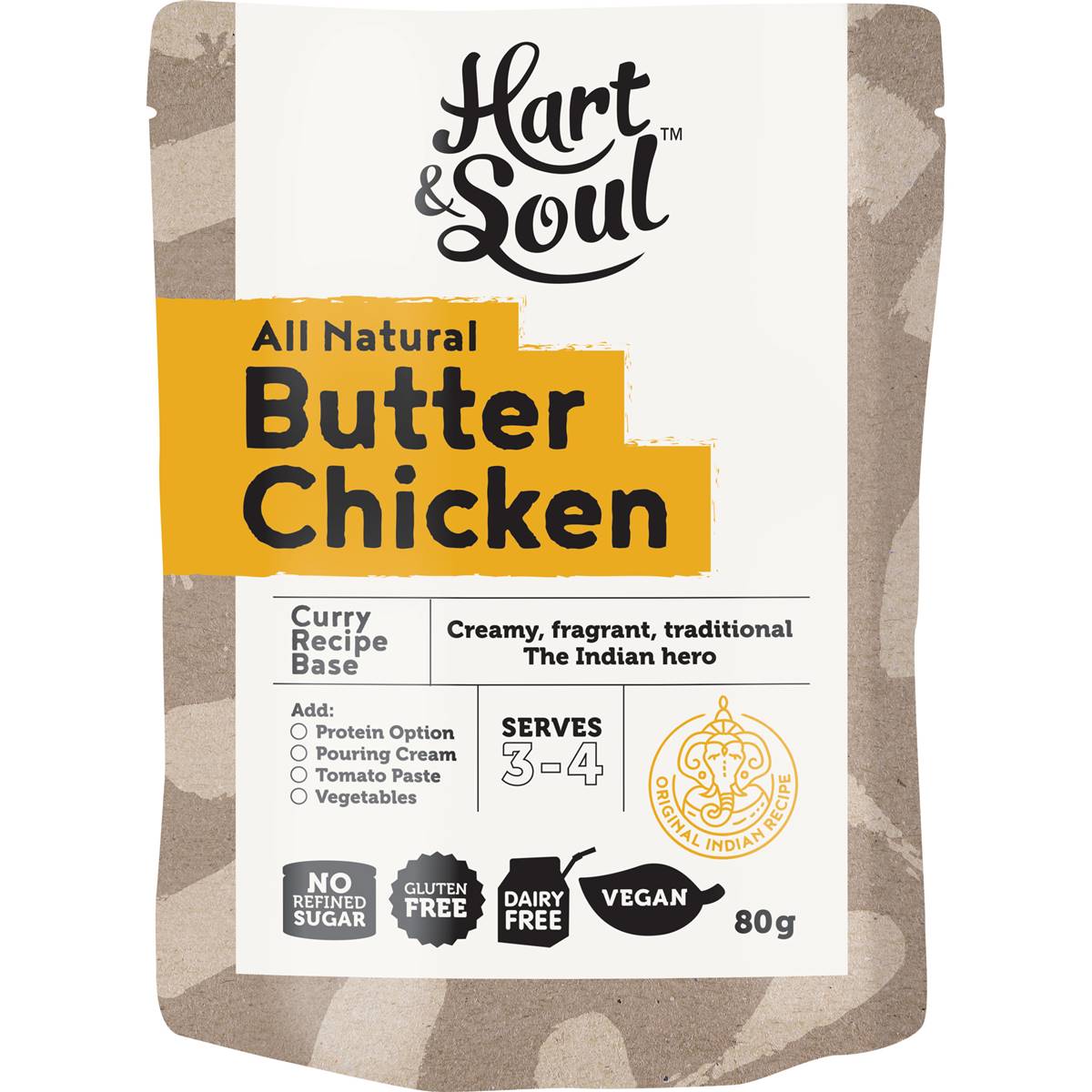 Hart & Soul All Natural Butter Chicken Recipe Base 80G