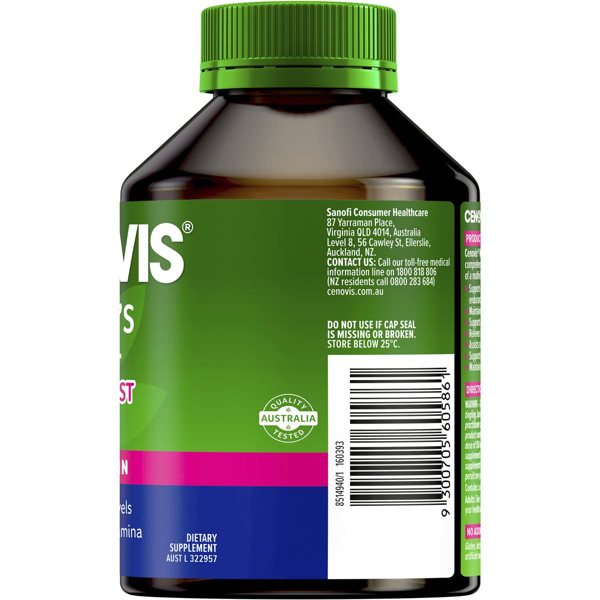 Cenovis Once Daily Women's Multi + Energy Boost Capsules 100 Pack