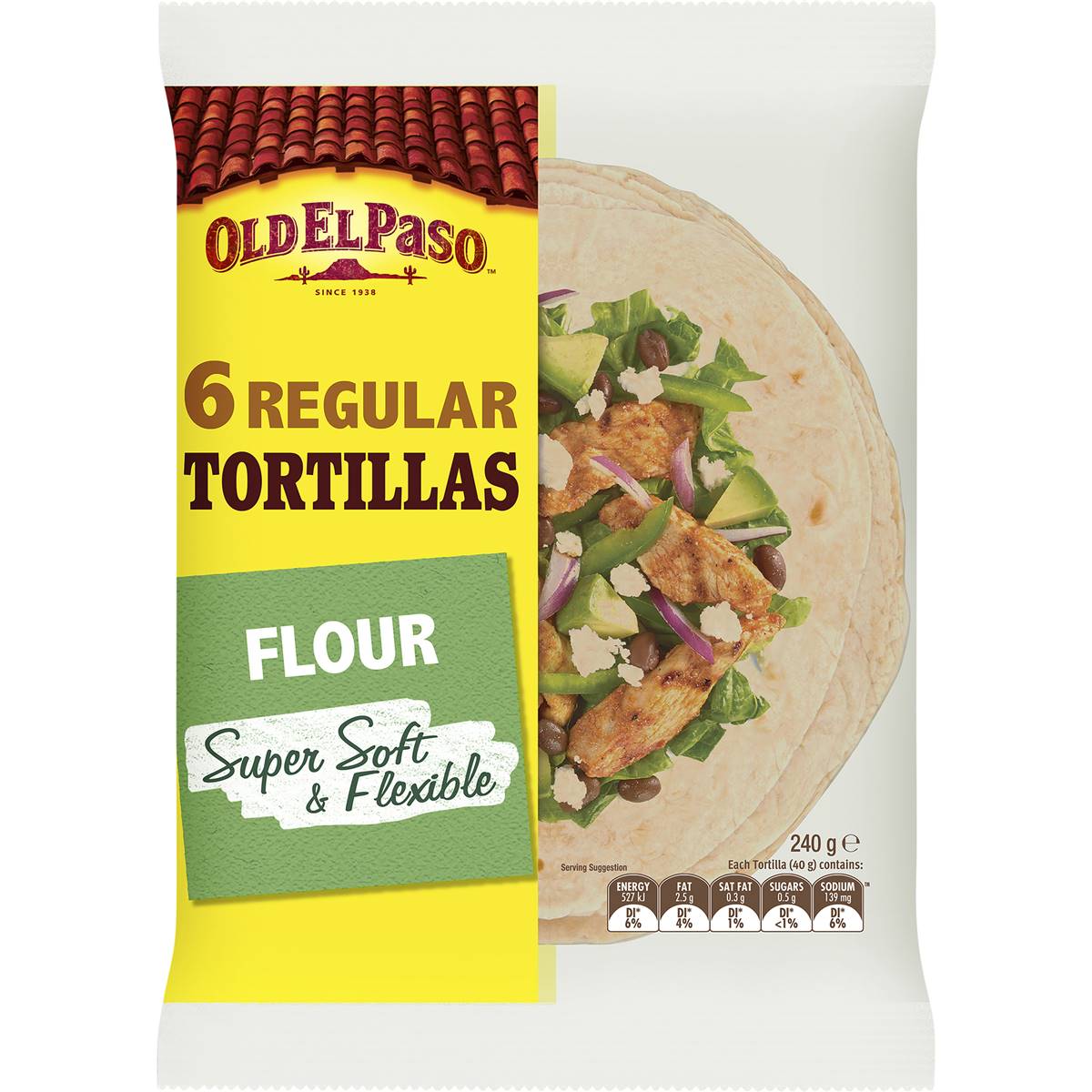 Old El Paso Fajita Tortilla Wraps 6 pack
