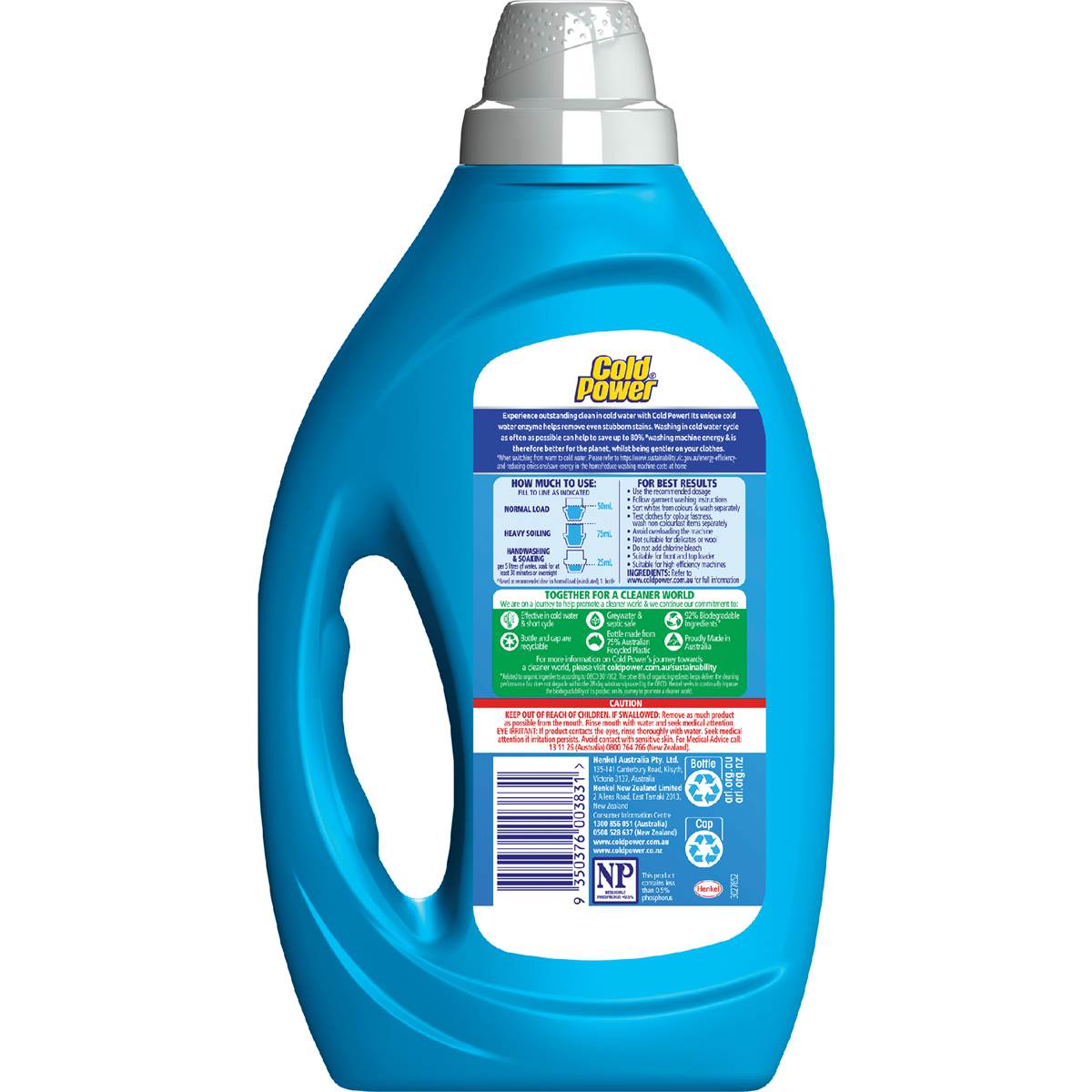 Cold Power Advanced Clean Laundry Liquid Washing Detergent 1L