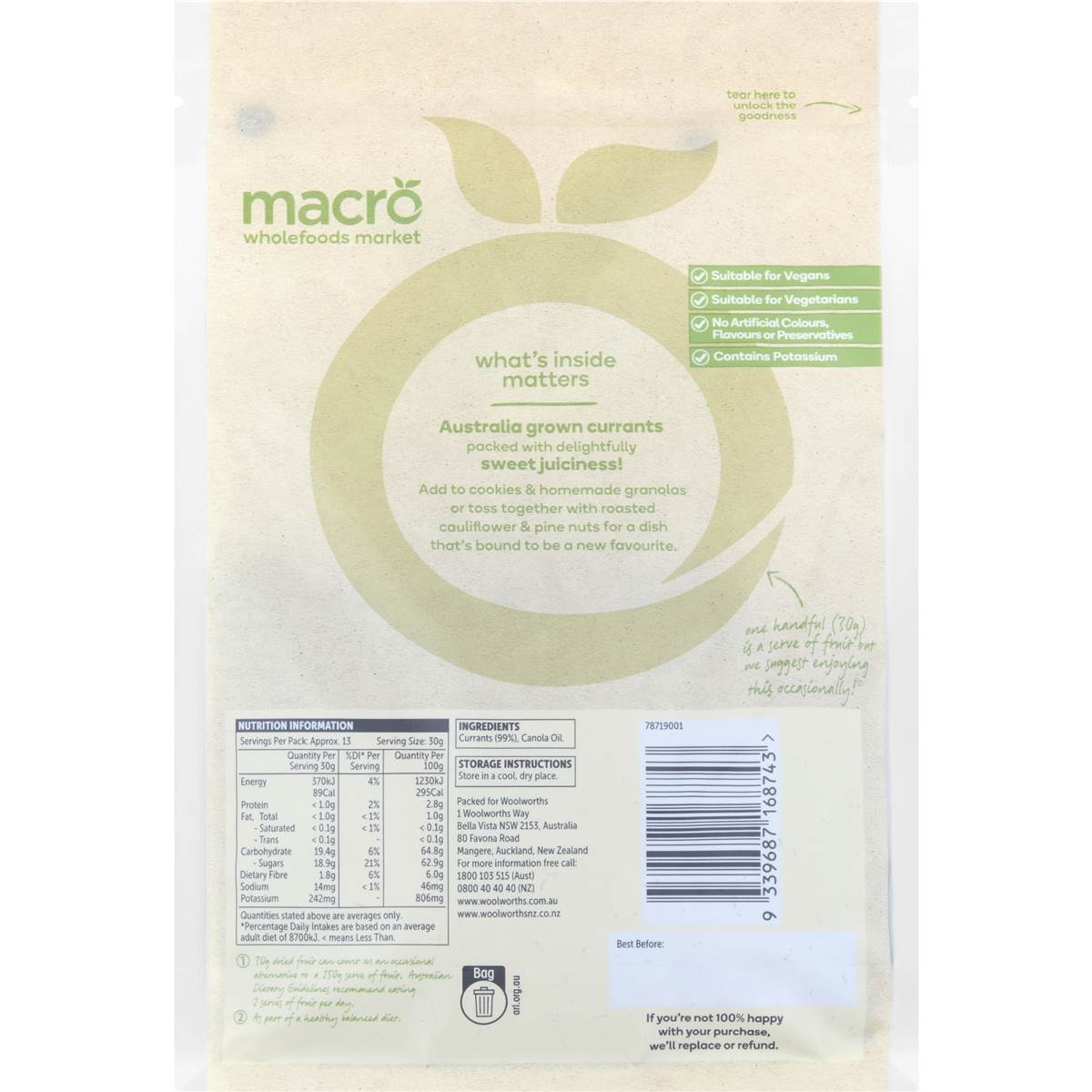 Macro Australian Currants 400g