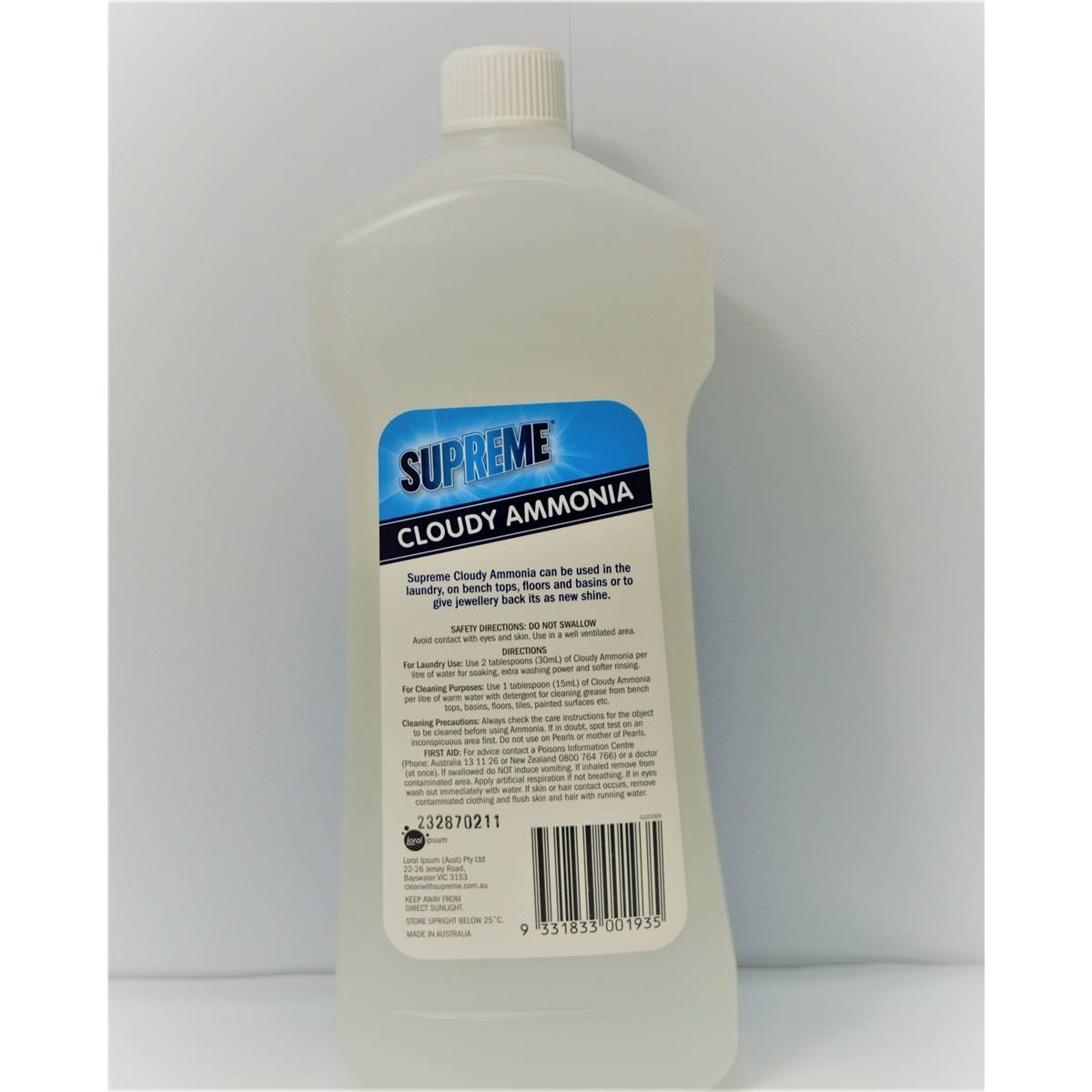 Supreme Cloudy Ammonia 1l