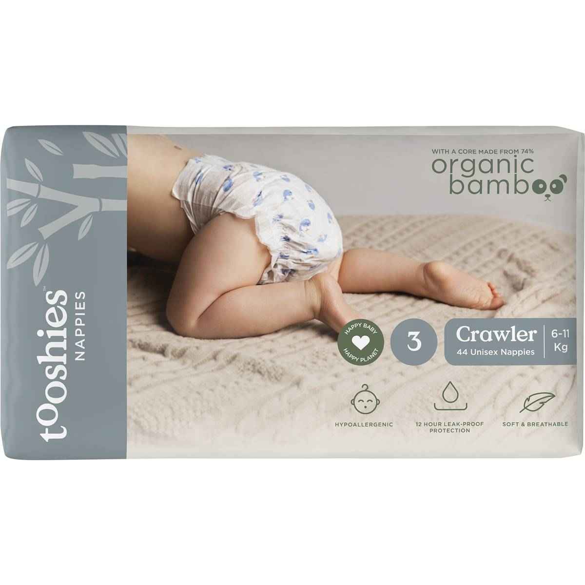 Tooshies ECO Nappies Size 3 Crawler 44 pack