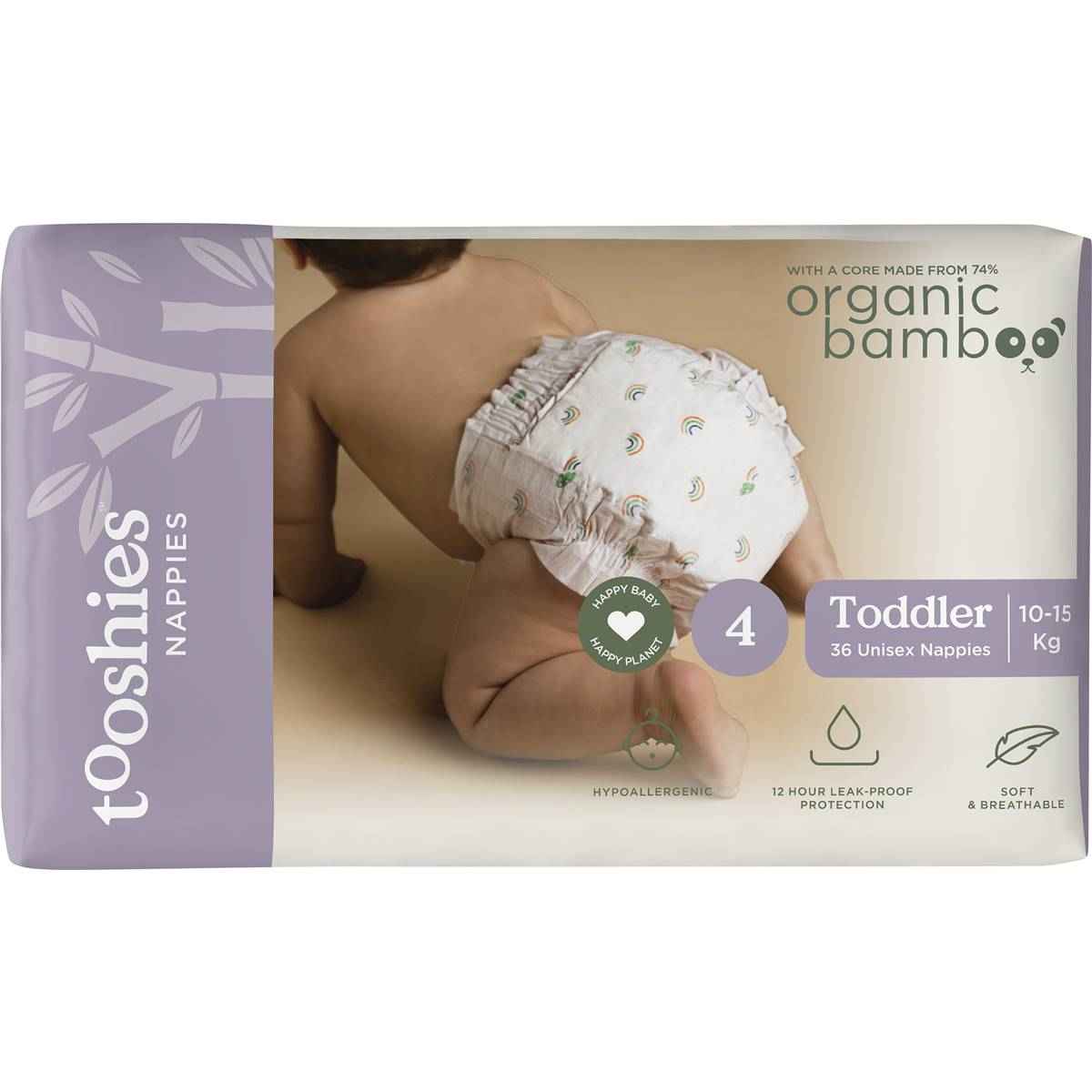 Tooshies ECO Nappies Size 4 Toddler 36 pack