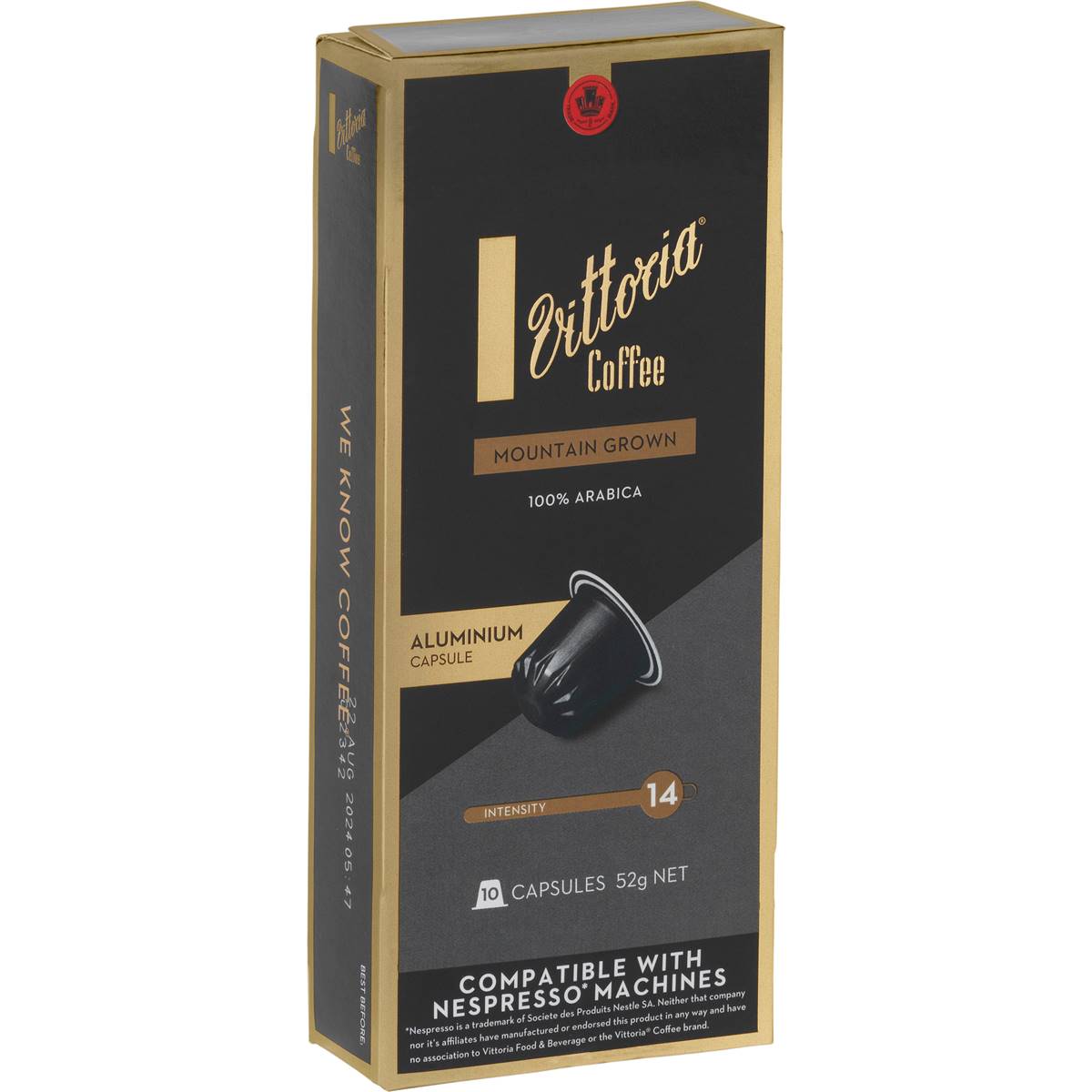 Vittoria Mountain Grown Nespresso Compatible Coffee Capsules 10 pack