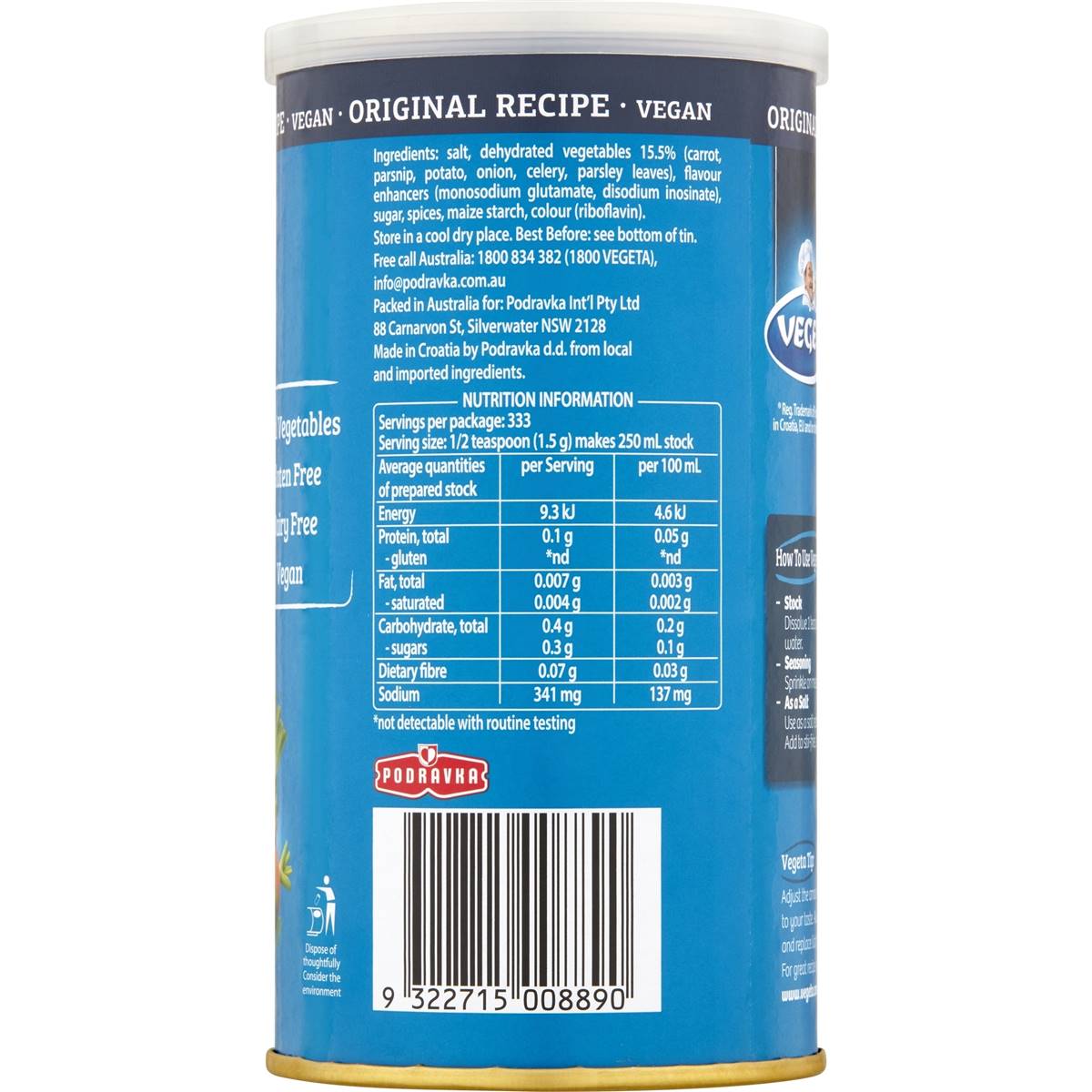 Podravka Vegeta Vegetable Gourmet Stock Powder 500g