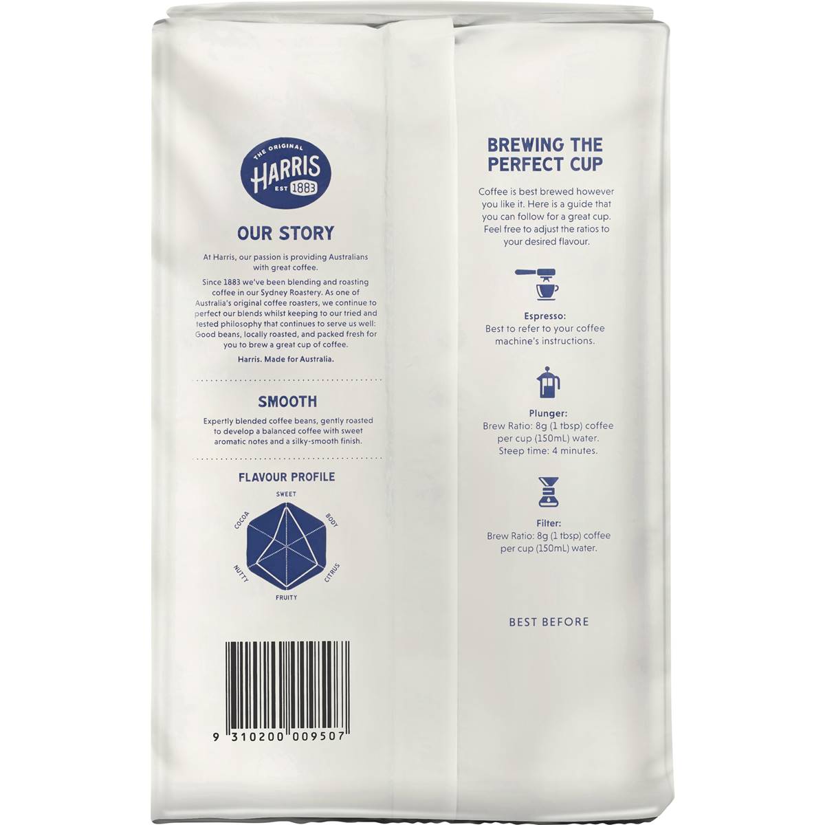 Harris Coffee Ground Smooth 1kg