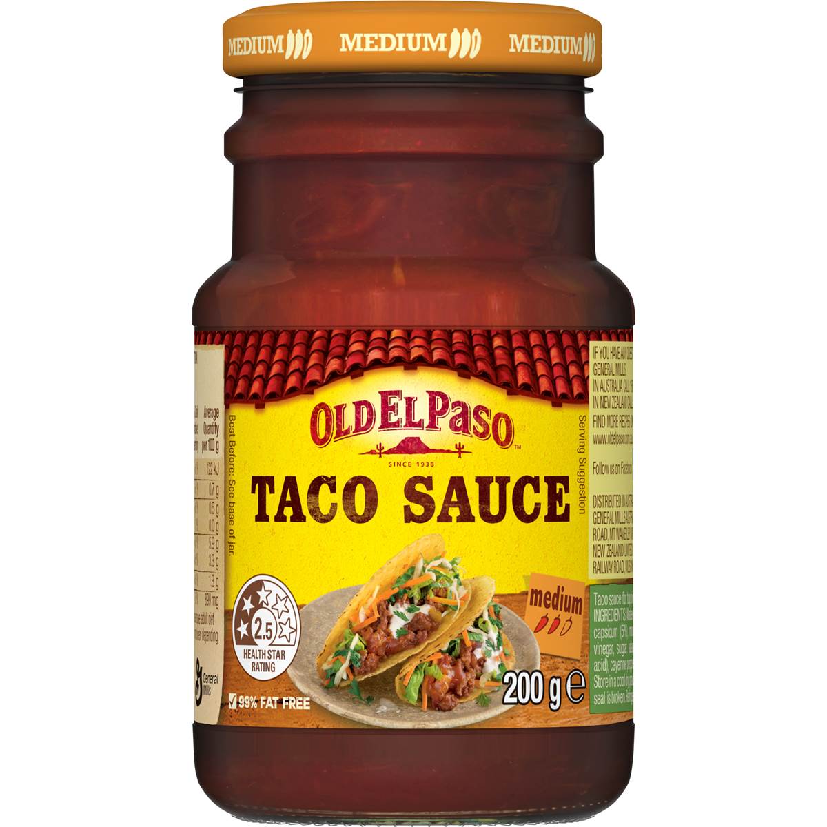 Old El Paso Taco Sauce Medium Taco Sauce 200g