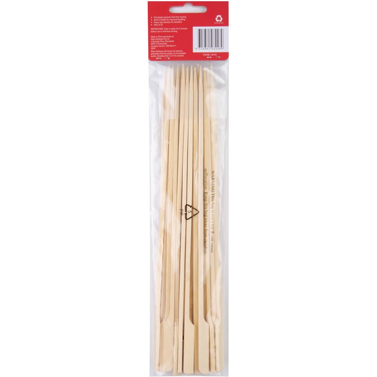Grillworx Bamboo Flat Skewers 25 Pack