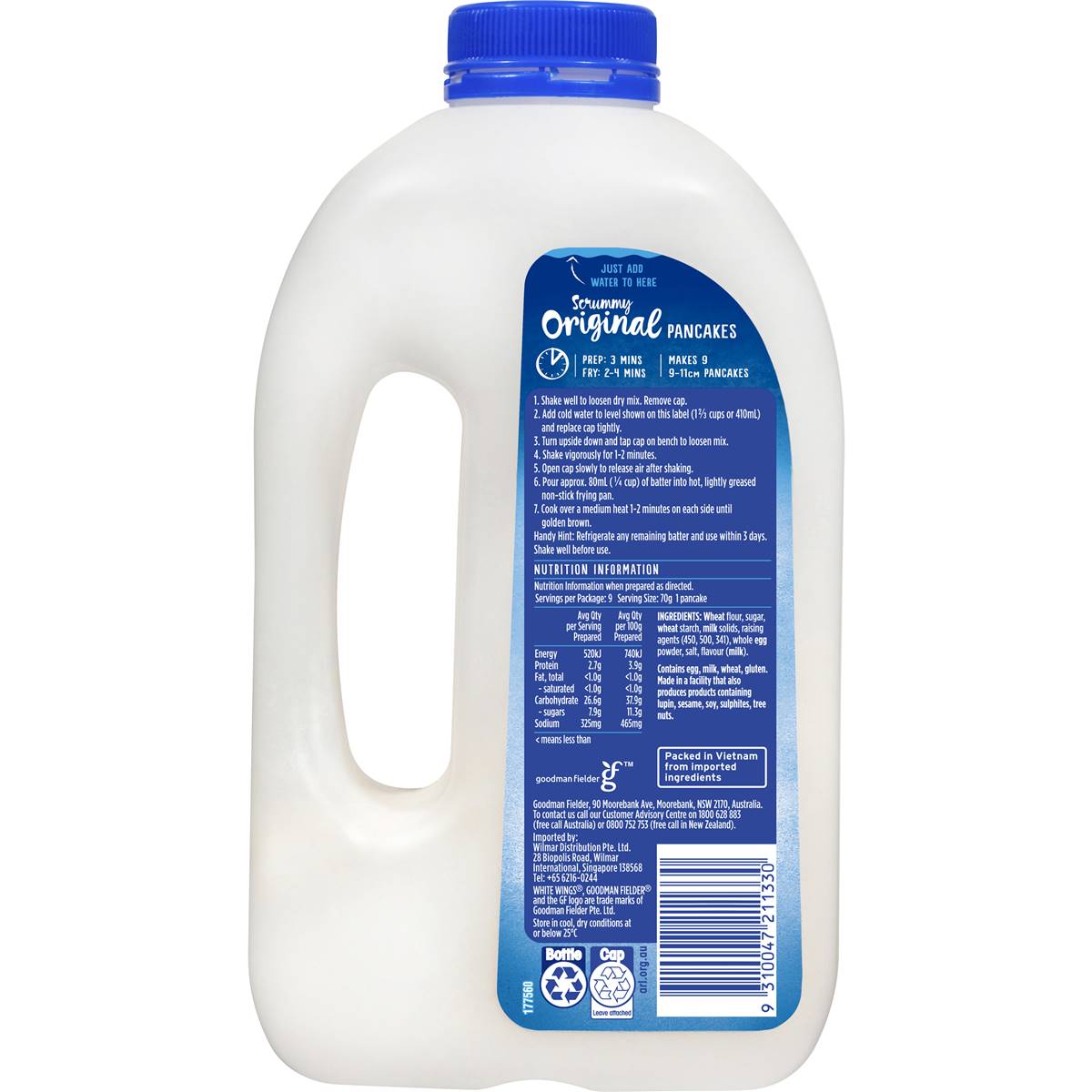 White Wings Pancake Mix Original Shaker 350g