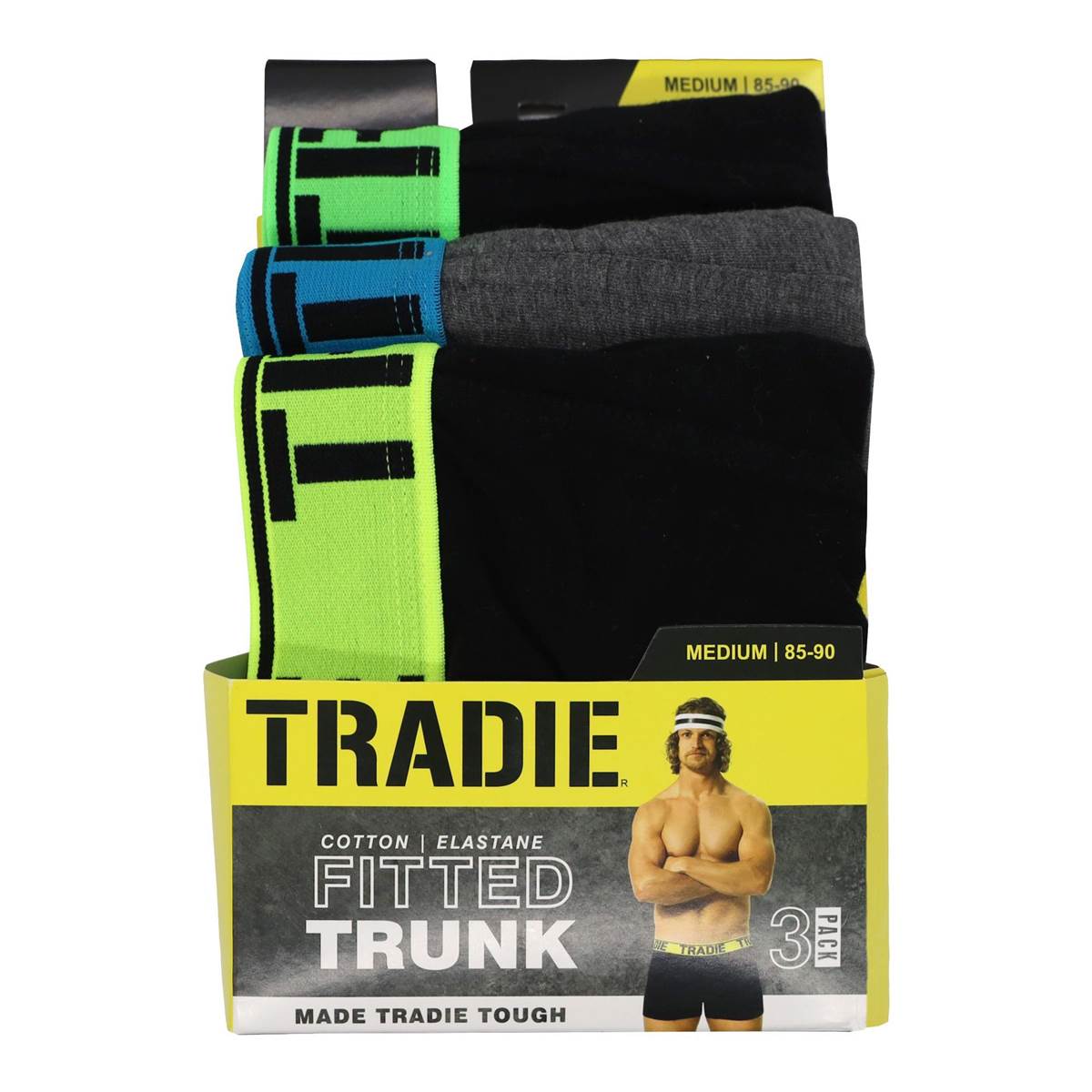 Tradie Mens Trunk Medium Assorted 3 Pack