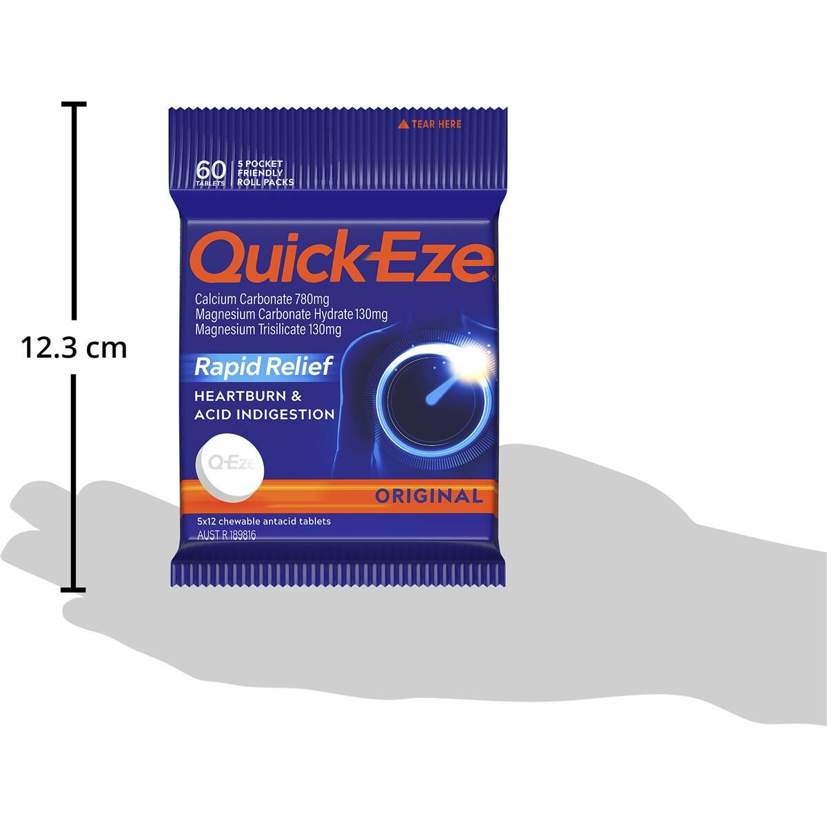 Quick-Eze Heartburn & Indigestion Relief Original 60 Pack