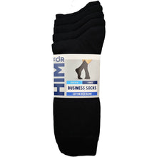 For Him Business Socks Black Size 11-14 5 Pack