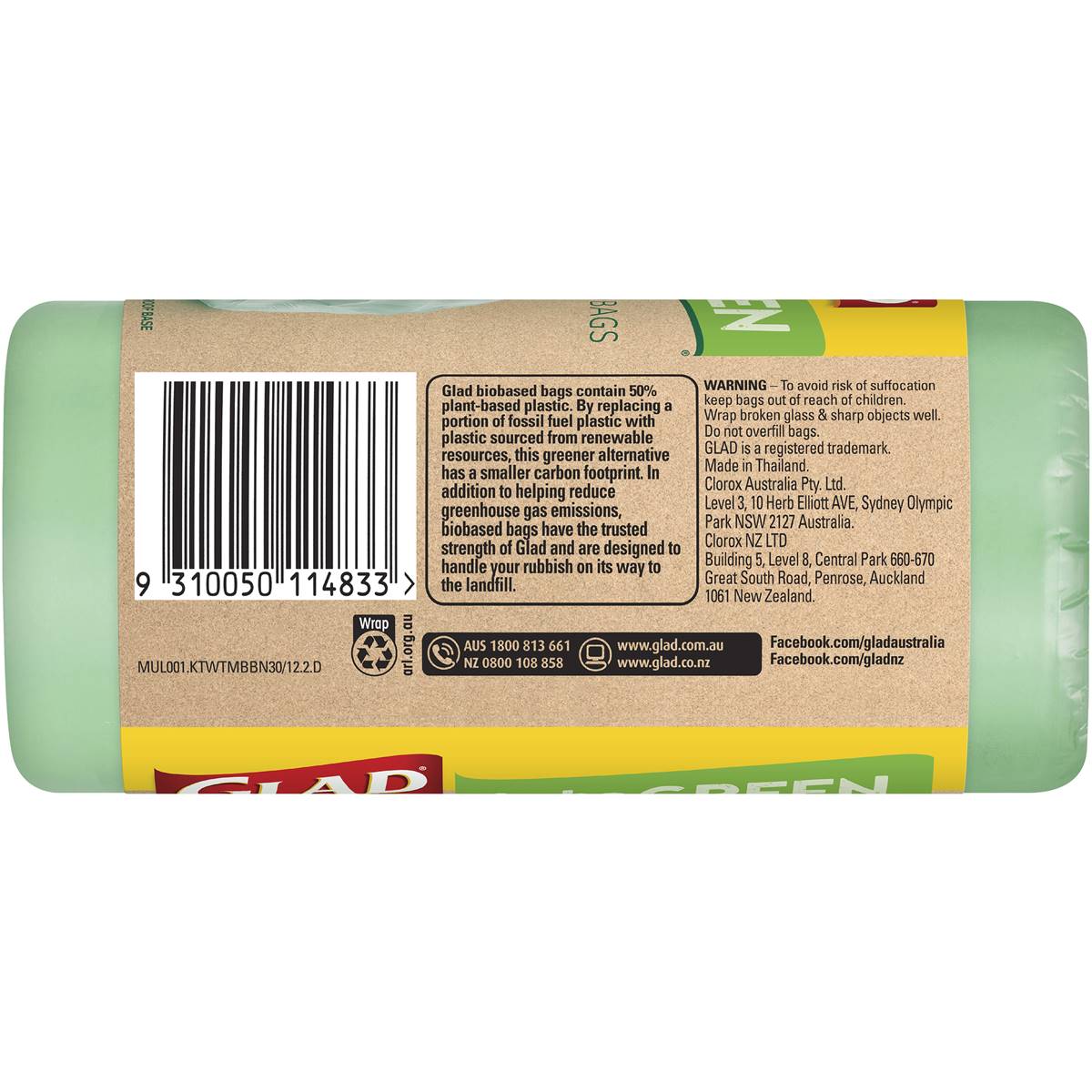 Glad To Be Green 50% Plant Based Kitchen Tidy Bags Medium 30 Pack