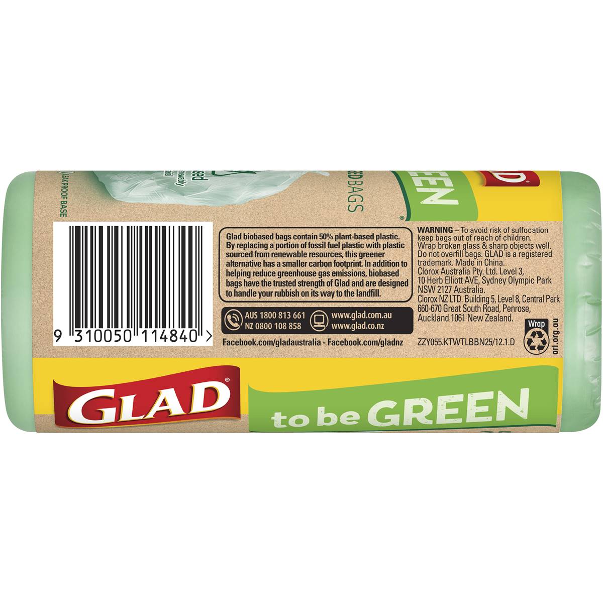 Glad To Be Green 50% Plant Based Kitchen Tidy Bags Large 25pack
