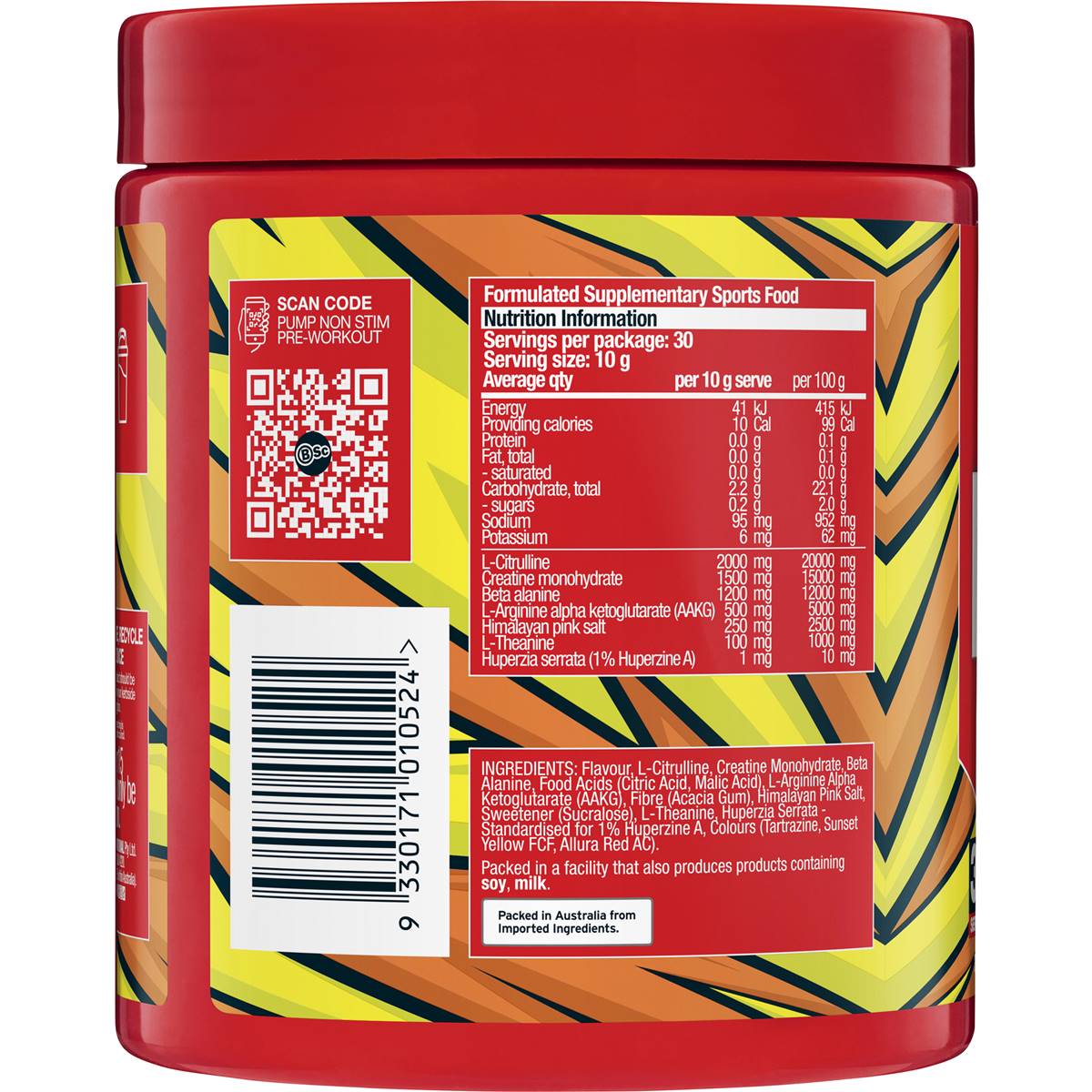 BSC PUMP NS PreWorkout Ornge Sherbet 300g