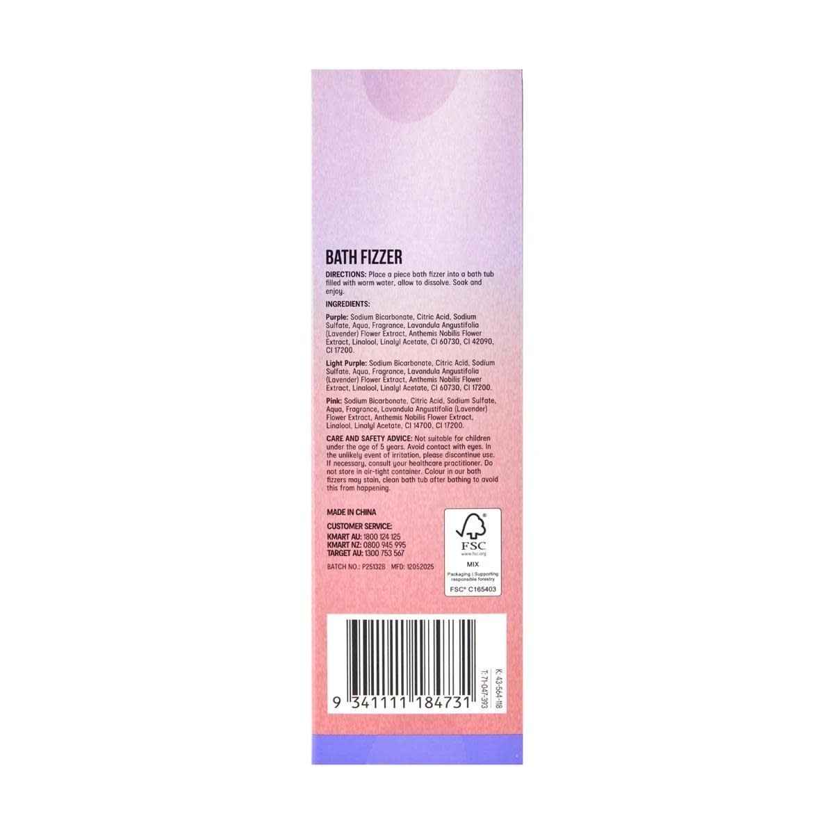 OXX Bodycare Good Night Bath Fizzer - Lavender and Chamomile