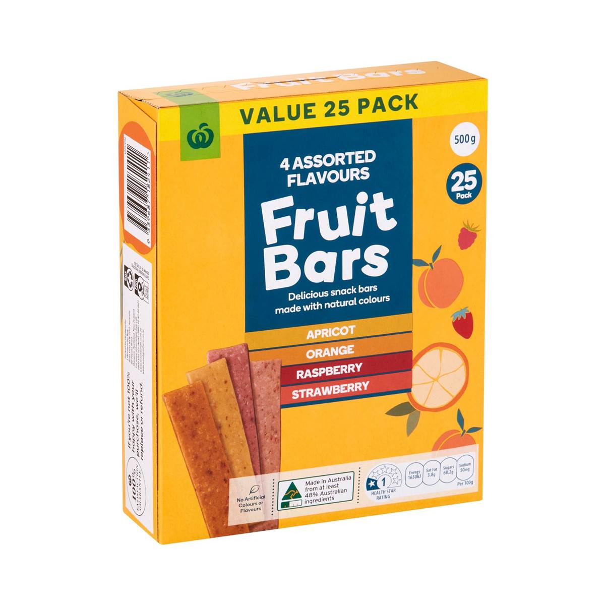 Woolworths Fruit Bars Assorted 25 Pack