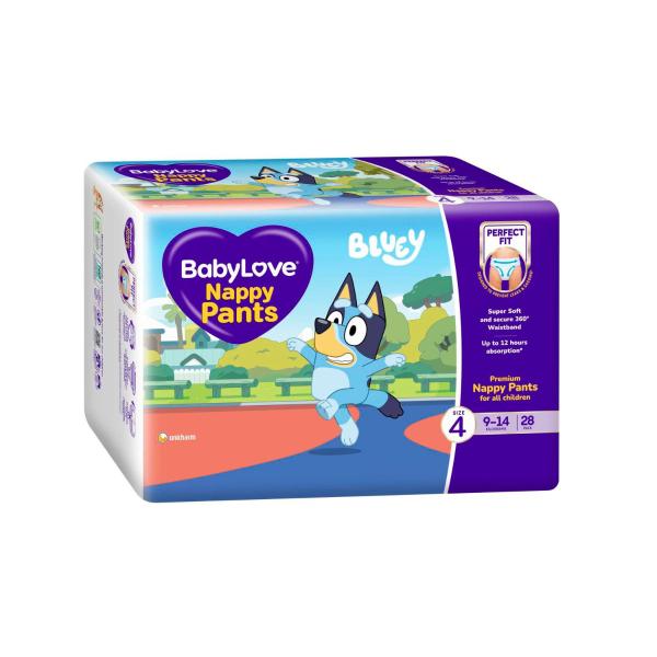 BABYLOVE NAPPY PANTS SIZE 4 (9-14KG) 28 PACK