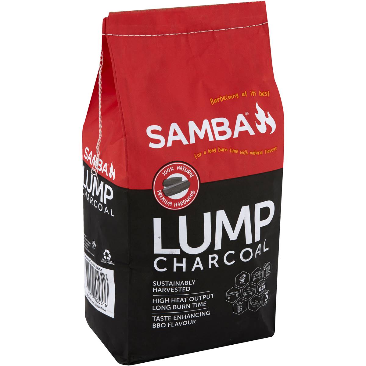 Samba Lump Charcoal Bbq Fuel 3kg