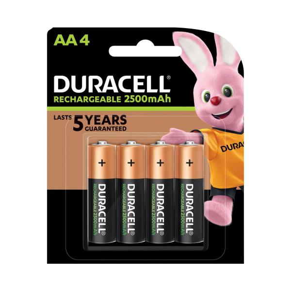 DURACELL RECHARGE AA RECHARGEABLE BATTERIES 4 PACK