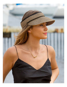 Cosmopolitan Visor in Black/Tan