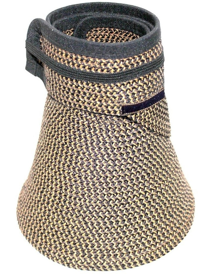 Cosmopolitan Visor in Black/Tan