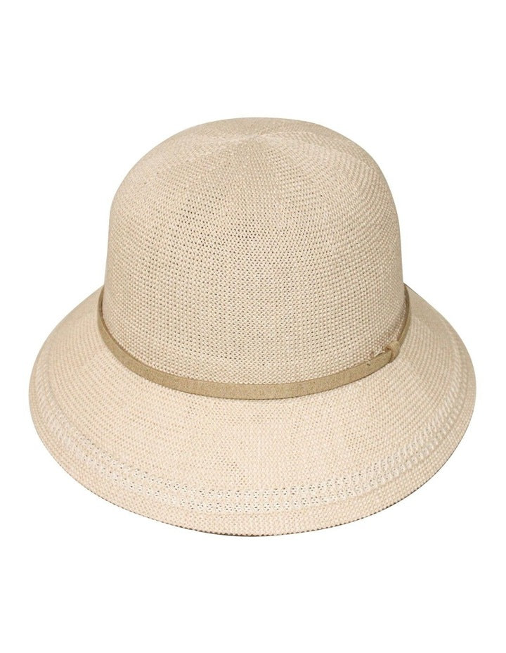 Lydia Cloche Hat in Beige