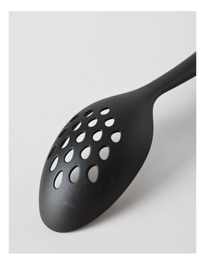 Nylon Slotted Spoon 35cm in Black