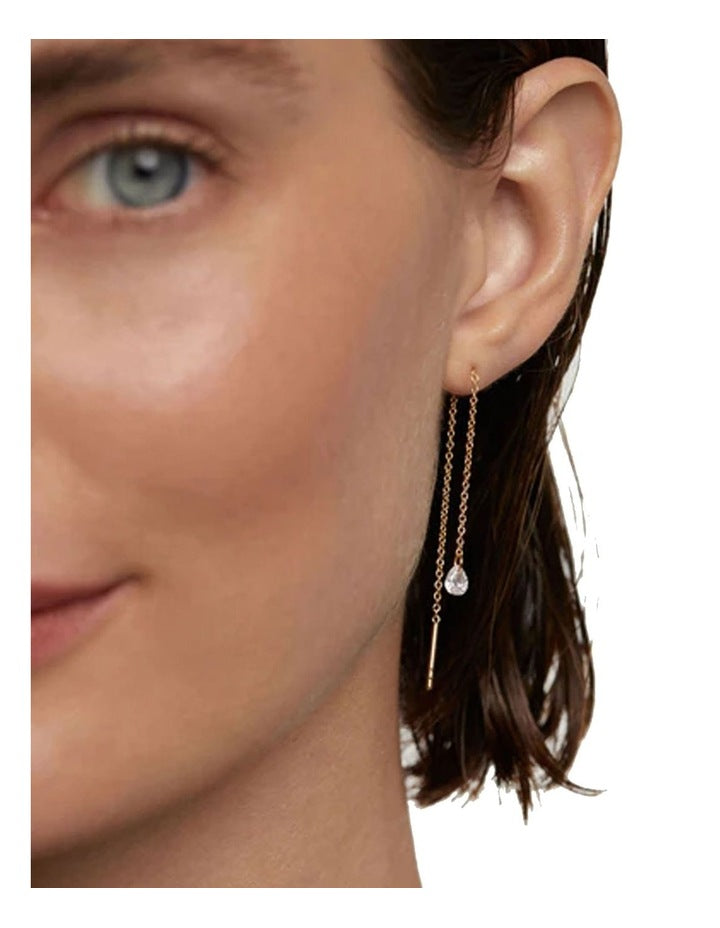 Waterfall Drop Earrings in Gold
