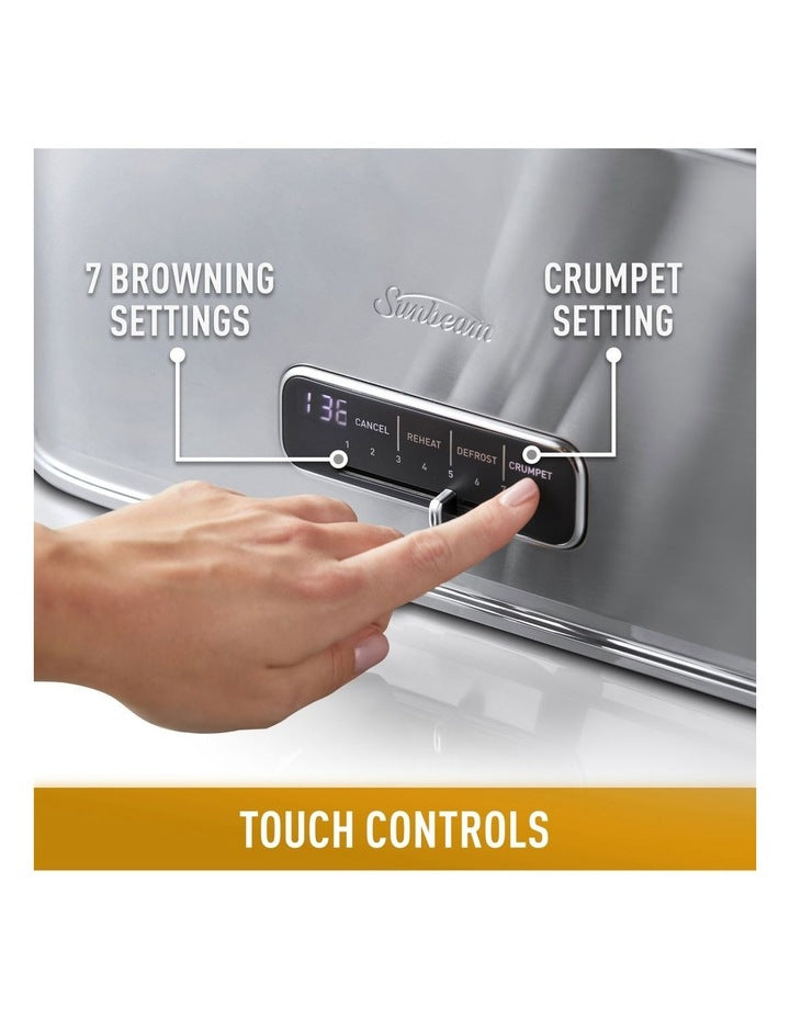 Arise Collection Inline 4 Slice Toaster TAM5003SS in Silver