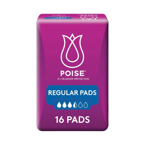 POISE PADS REGULAR 16 PACK