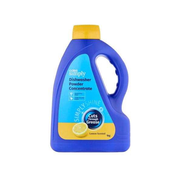 COLES SIMPLY DISHWASHER POWDER CONCENTRATE 1KG