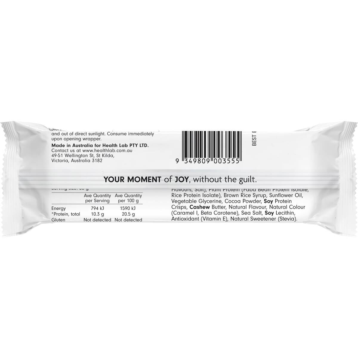 Health Lab Plant Protein Bar Choc Caramel Fudge Cake 50g