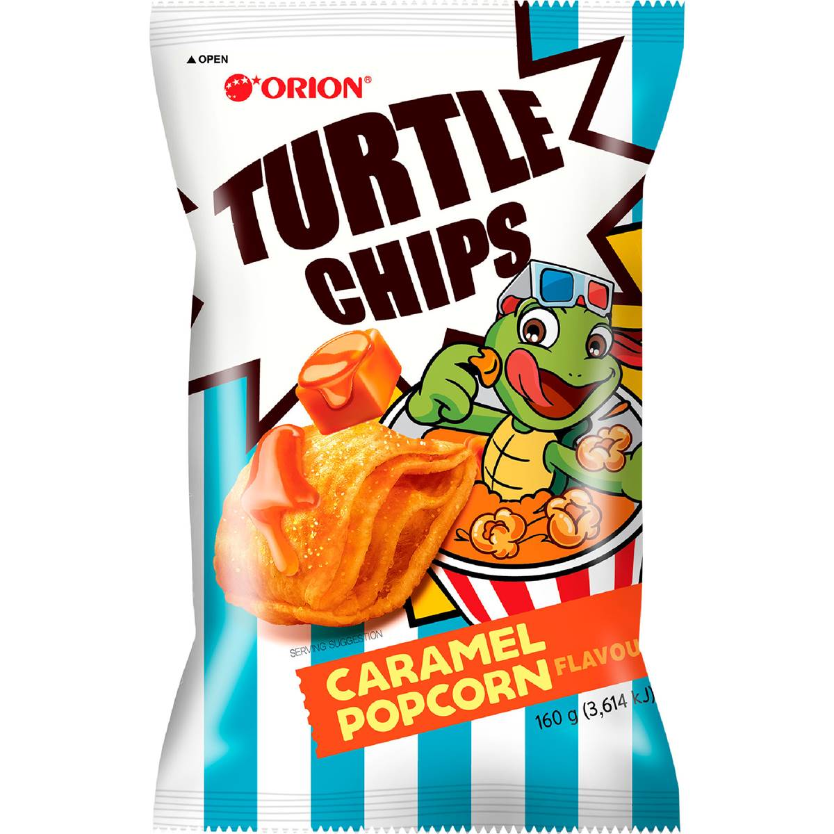 Orion Turtle Chips Caramel Popcorn 160g