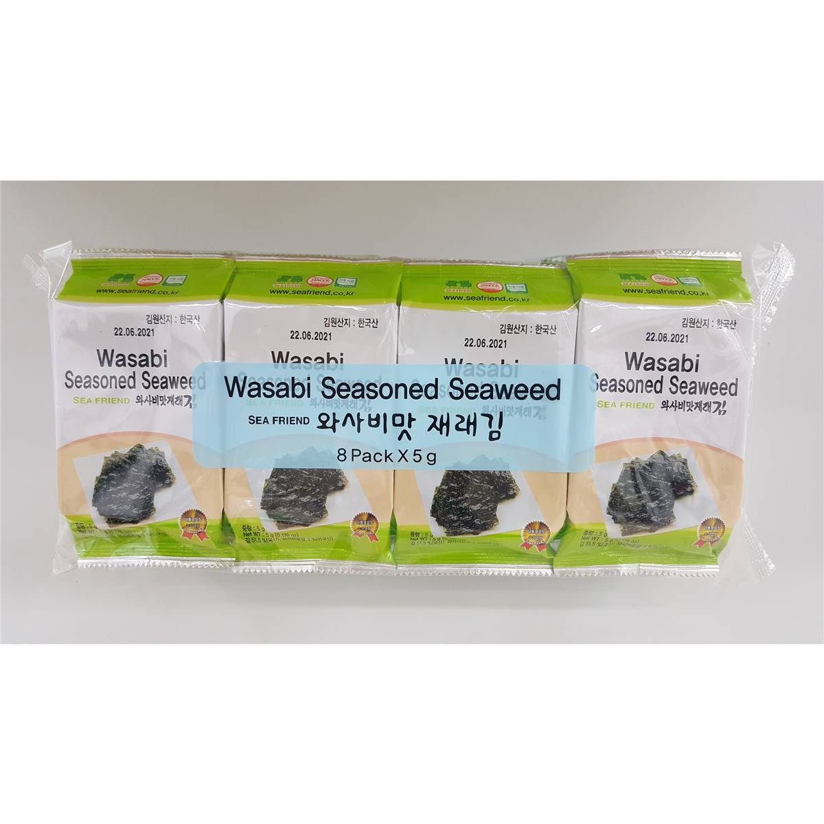 Sea Friend Wasabi Seasoned Seaweed 8 Pack