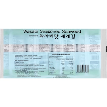 Sea Friend Wasabi Seasoned Seaweed 8 pack