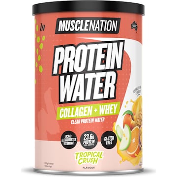 Muscle Nation Protein Water Powder Tropical Crush 300g