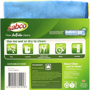 Sabco All Surface Microfibre Cloths 3 pack