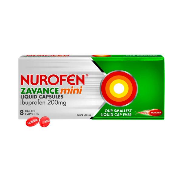 NUROFEN ZAVANCE MINI LIQUID CAPS 8PK
