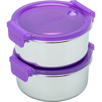 Smash Blue Stainless Steel Snack Pots Assorted 200mL 2 pack