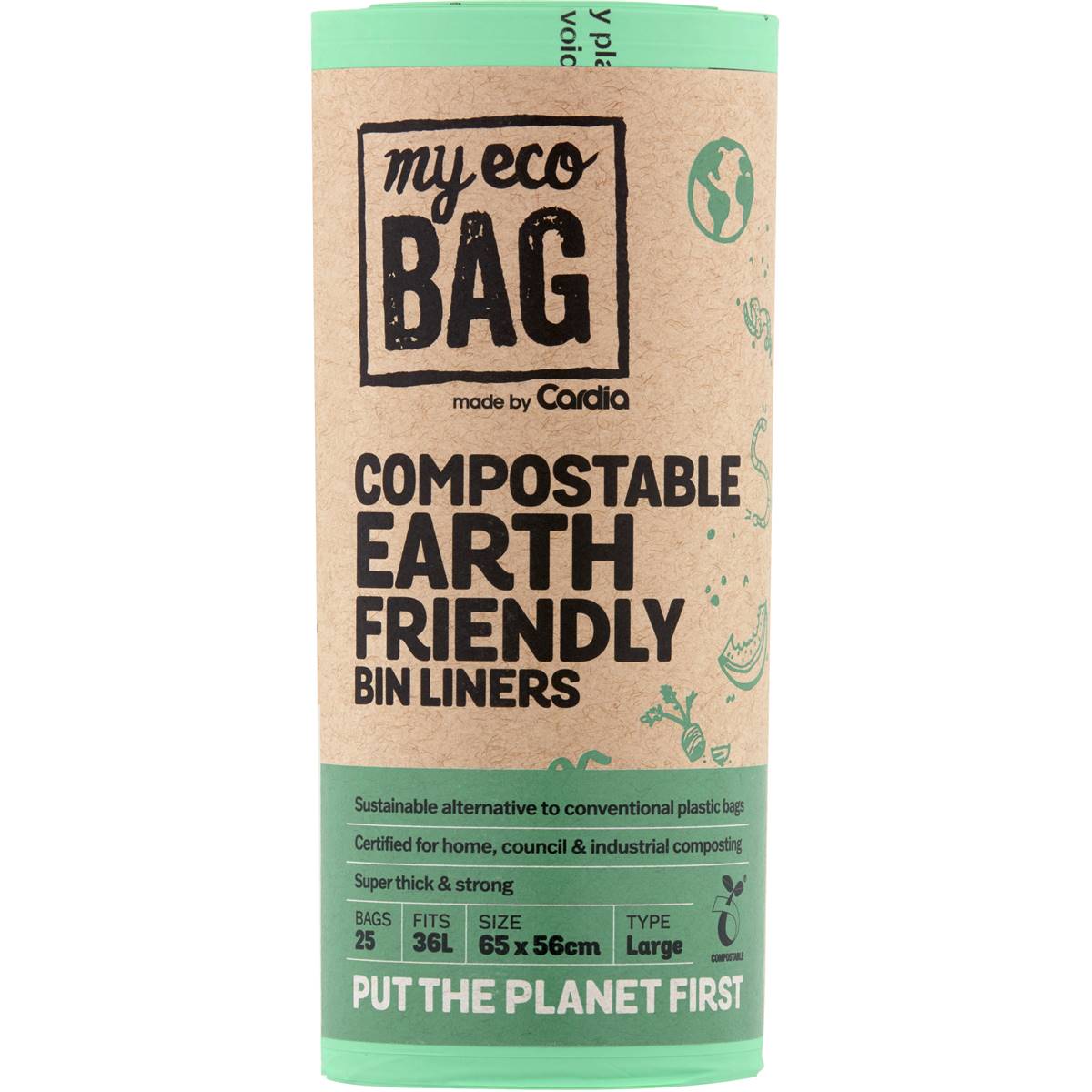 My Eco Bag Bag Compostable Bin Bags Large 36L 25 Pack