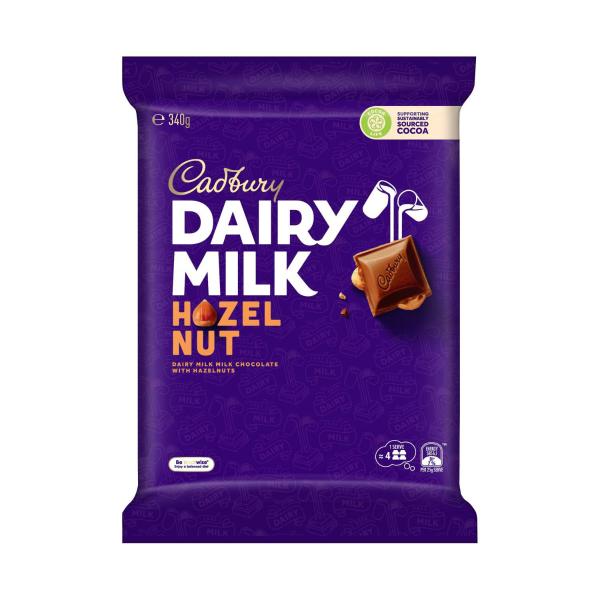 CADBURY DAIRY MILK HAZELNUT LARGE CHOCOLATE BLOCK 340G