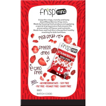 Frisp Minis Strawberry Diced Crisps 7g x 5 pack