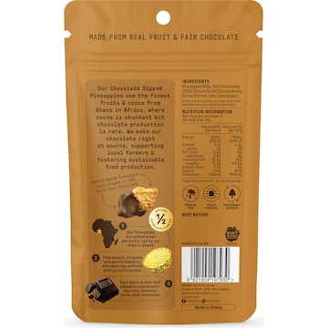 Nibblish Chocolate Dipped Pineapple 100g